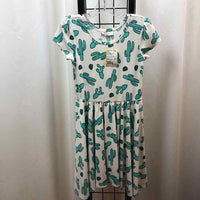 Dot Dot Smile White Patterned Child Size 5/6 Girl's Dress