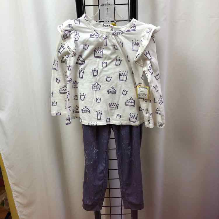 Carter's White Patterned Child Size 4 Girl's Outfit