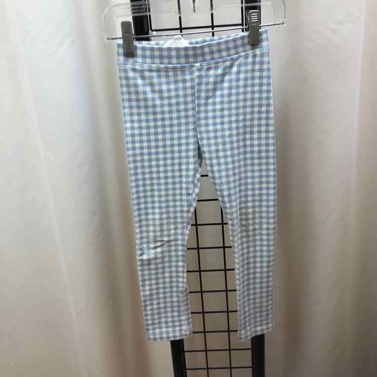 Crew Cuts Baby Blue Checkered Child Size 5 Girl's Leggings