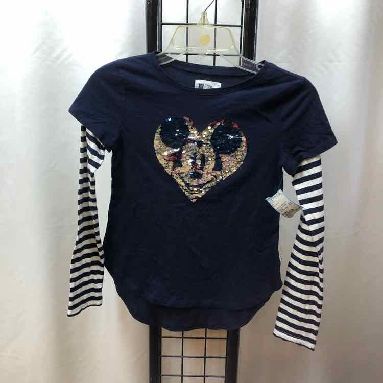 Gap Navy Sequin Child Size 8 Girl's Shirt