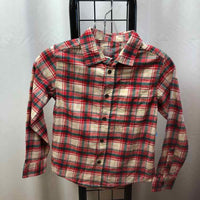 Cat & Jack Red Plaid Child Size 6/7 Boy's Shirt