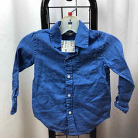 Janie and Jack Blue Solid Child Size 2 Boy's Shirt