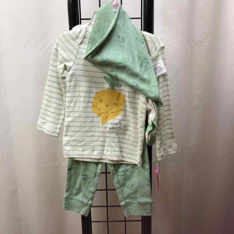 Carter's White Stripe Child Size 9 m Boy's Outfit