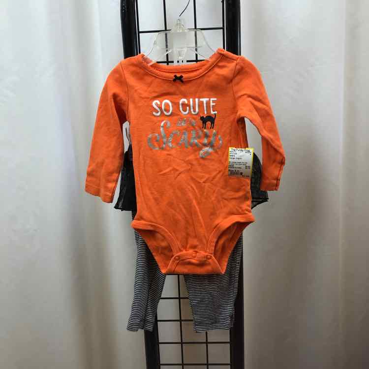 Carter's Orange Graphic Child Size 9 m Girl's Outfit