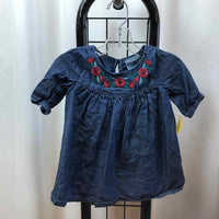 Genuine Kids Denim Embroidered Child Size 12 m Girl's Dress