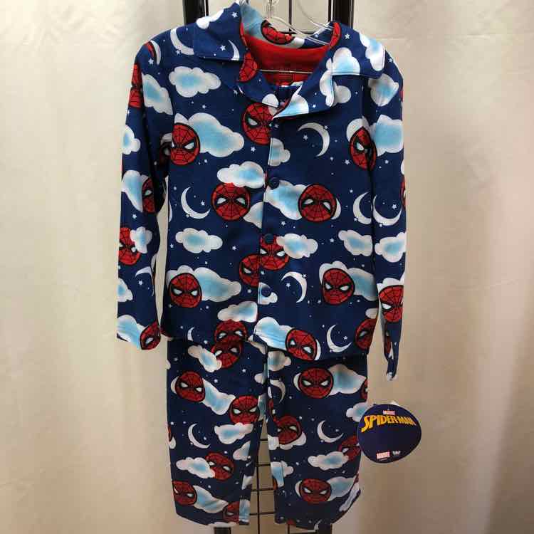 spiderman & friends Blue Logo Child Size 6 Boy's Pajamas