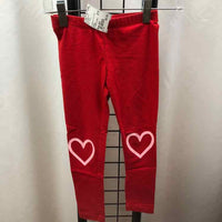 Cat & Jack Red Hearts Child Size 4/5 Girl's Leggings