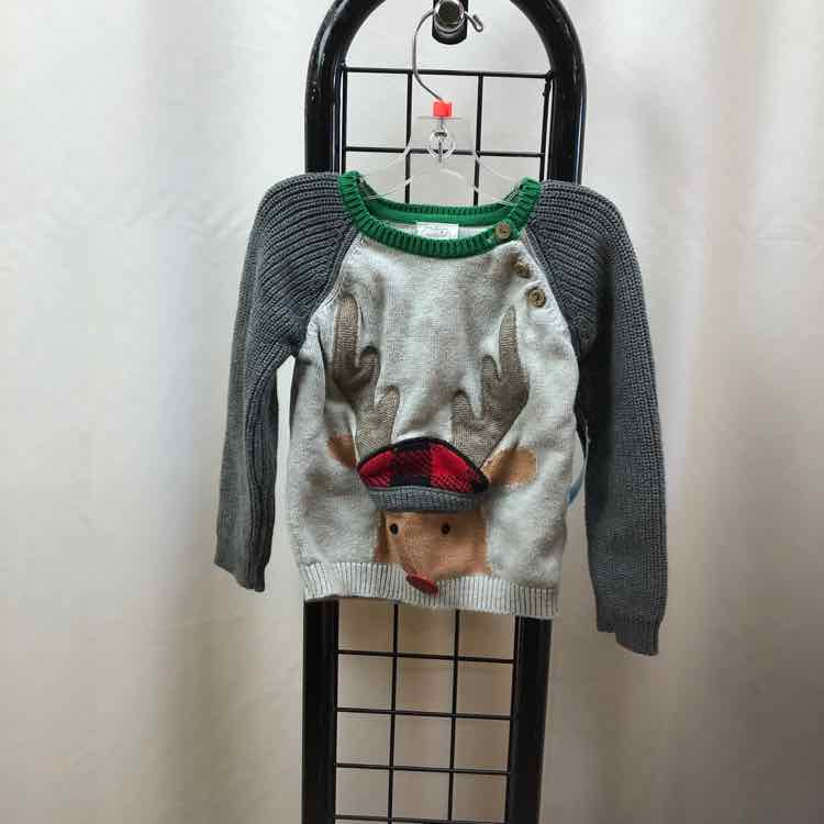 mudpie Gray Christmas Child Size 12-18 m Boy's Sweater