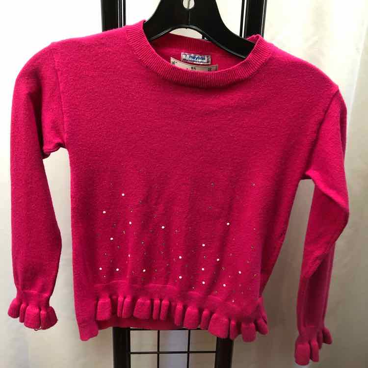 Mayoral Pink Solid Child Size 7 Girl's Sweater