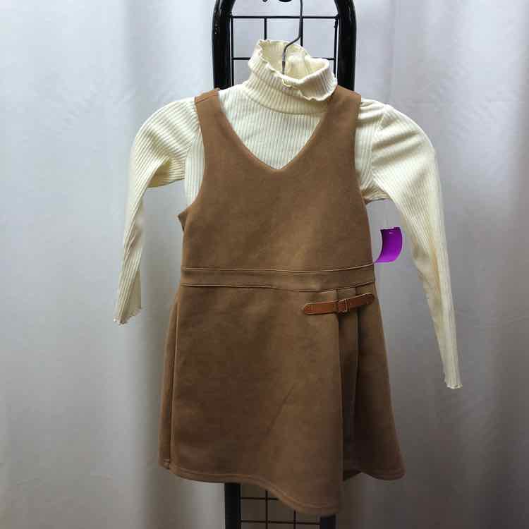 Rachel Zoe Cream Solid Child Size 6 Girl's Dress