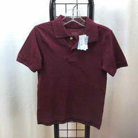Children's Place Maroon Solid Child Size 5/6 Boy's Shirt