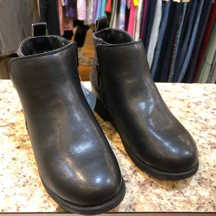 Stride Rite Black Glitter Child Size 9.5 Girl's Shoes