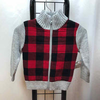Cat & Jack Gray Checkered Child Size 2 Boy's Sweater
