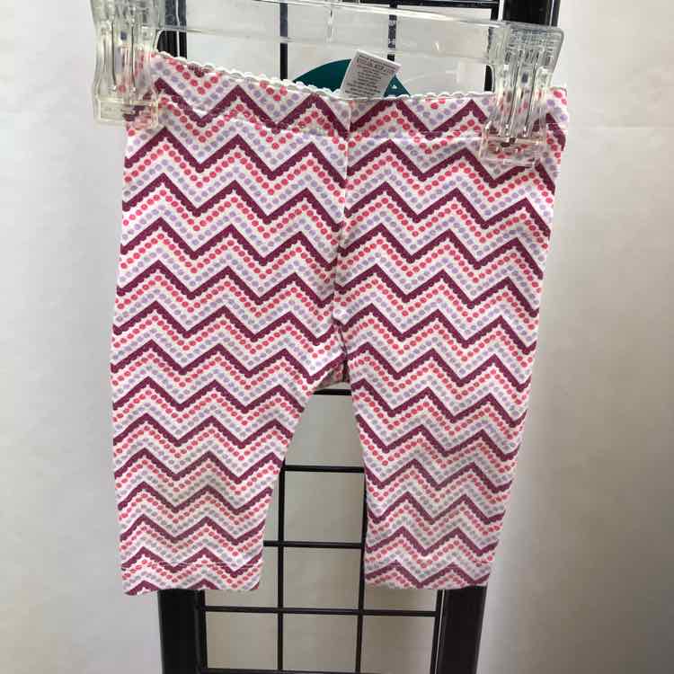 Tea Pink Chevron Child Size 6-12 m Girl's Leggings