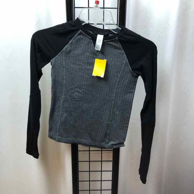 Ivivva Gray Herringbone Child Size 6 Girl's Shirt