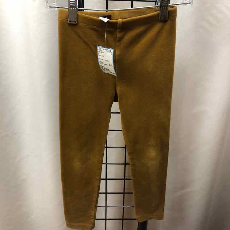 Tea Brown Solid Child Size 5 Girl's Leggings