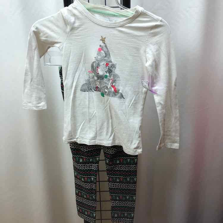 Cat & Jack White Christmas Child Size 6/6X Girl's Outfit