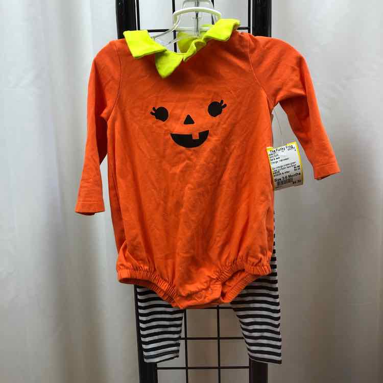 Cat & Jack Orange Halloween Child Size 3-6 Months Girl's Outfit