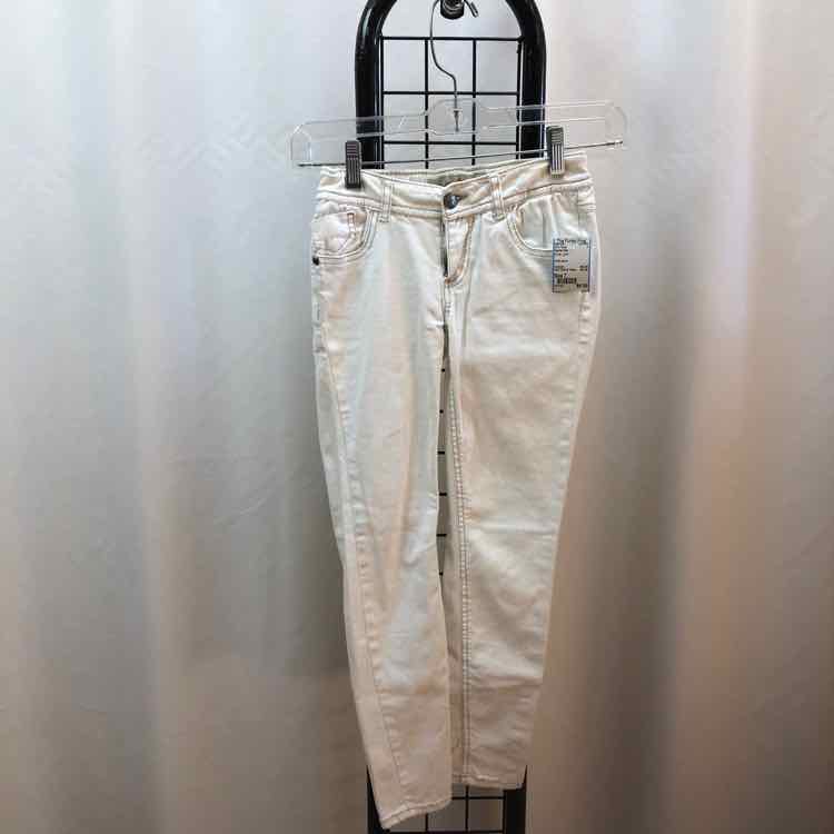 Vanilla Star White Solid Child Size 7 Girl's Pants