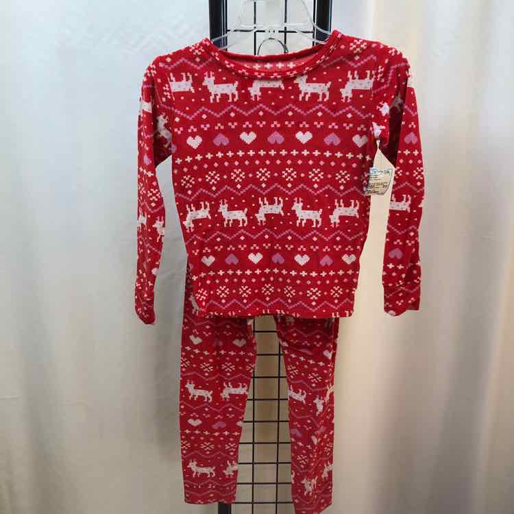 Cat & Jack Red Patterned Child Size 10 Girl's Pajamas