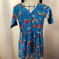 Dot Dot Smile Blue Patterned Child Size 5/6 Girl's Dress