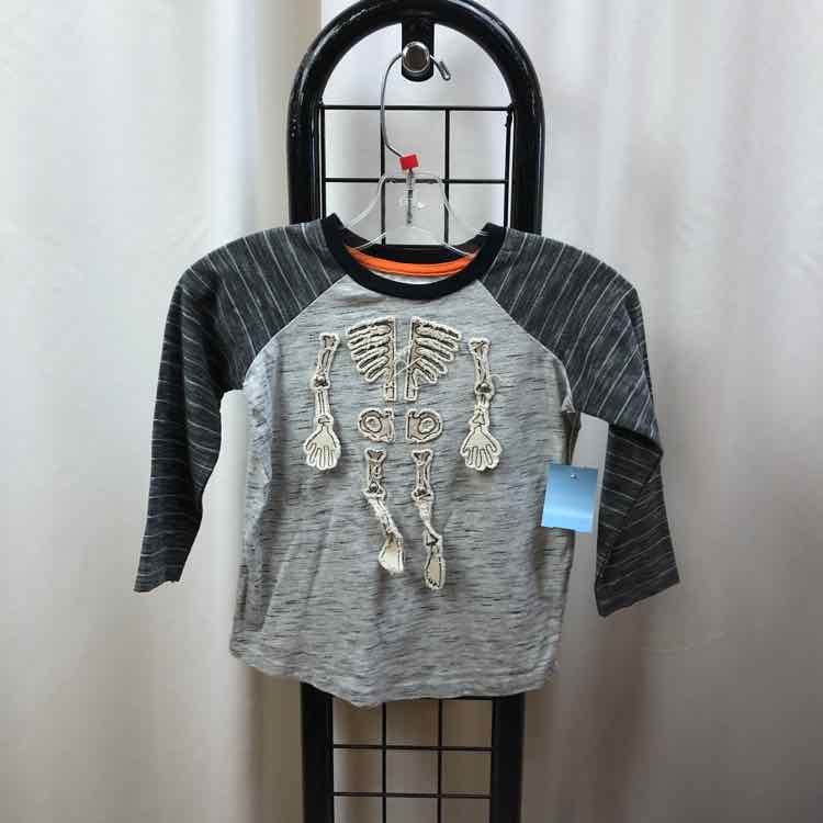 mudpie Gray Halloween Child Size 2/3 Boy's Shirt