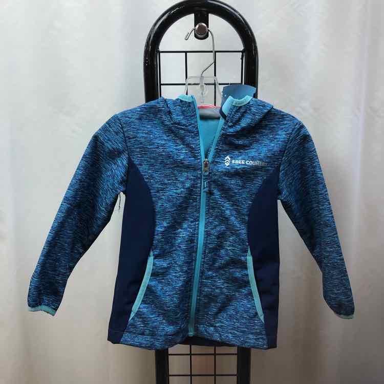 Free Country Blue Streaked Child Size 4 Girl's Jacket/Blazer
