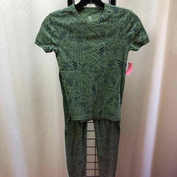 Gap Green Patterned Child Size 10 Boy's Pajamas