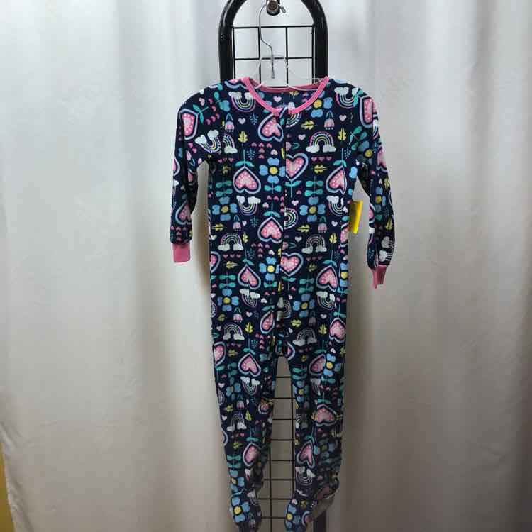 Kid's Headquarters Navy Patterned Child Size 4 Girl's Pajamas