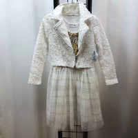 Knitwaves White Sparkly Child Size 4 Girl's Dress