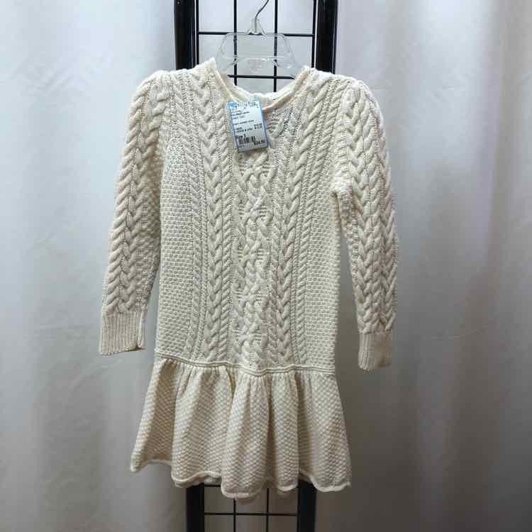 Polo-Ralph Lauren Cream Solid Child Size 3 Girl's Dress