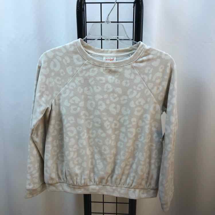 Cat & Jack Tan Animal Print Child Size 10/12 Girl's Sweatshirt