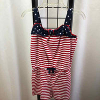 Gymboree Red Stripe Child Size 4 Girl's Romper