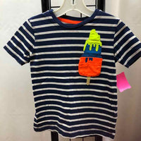 Mini Boden Navy Stripe Child Size 5/6 Girl's Shirt