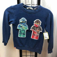 H & M Navy Sequin Child Size 6/8 Boy's Sweatshirt
