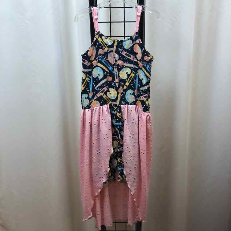 The Teacam Collection Navy Patterned Child Size 5 Girl's Romper