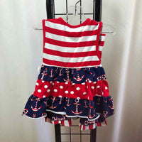 Red Stripe Child Size 2 Girl's Outfit