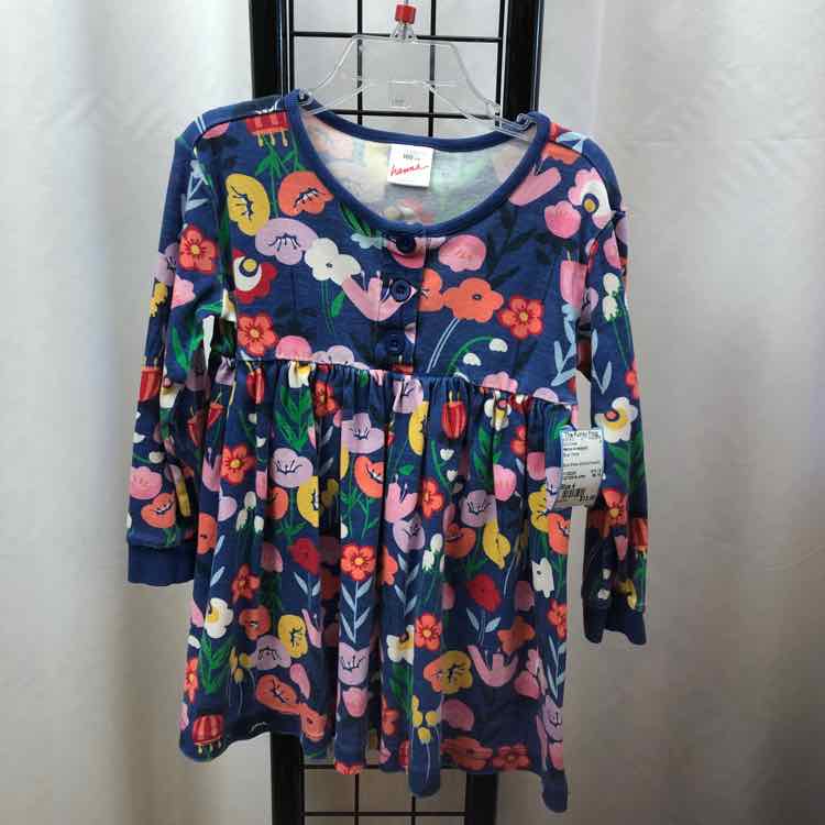 Hanna Andersson Blue Floral Child Size 4 Girl's Dress