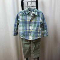 Oshkosh Green Plaid Child Size 2 Boy's Outfit