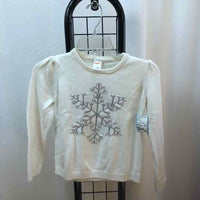 Gymboree White Graphic Child Size 8 Girl's Sweater