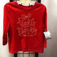 Cat & Jack Red Christmas Child Size 18 m Girl's Shirt