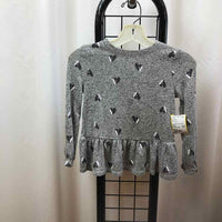 Cat & Jack Gray Hearts Child Size 3 Girl's Sweater