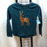 Cat & Jack Green Christmas Child Size 7/8 Girl's Shirt