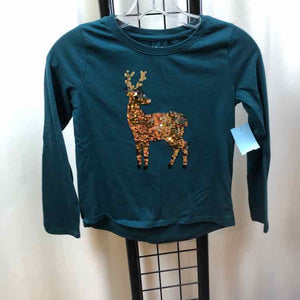 Cat & Jack Green Christmas Child Size 7/8 Girl's Shirt