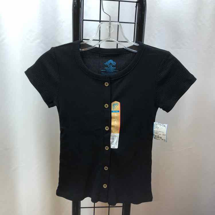 Thereabouts Black Solid Child Size 7/8 Girl's Shirt
