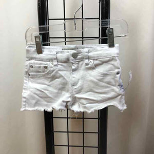 Tractr White Solid Child Size 6 Girl's Shorts