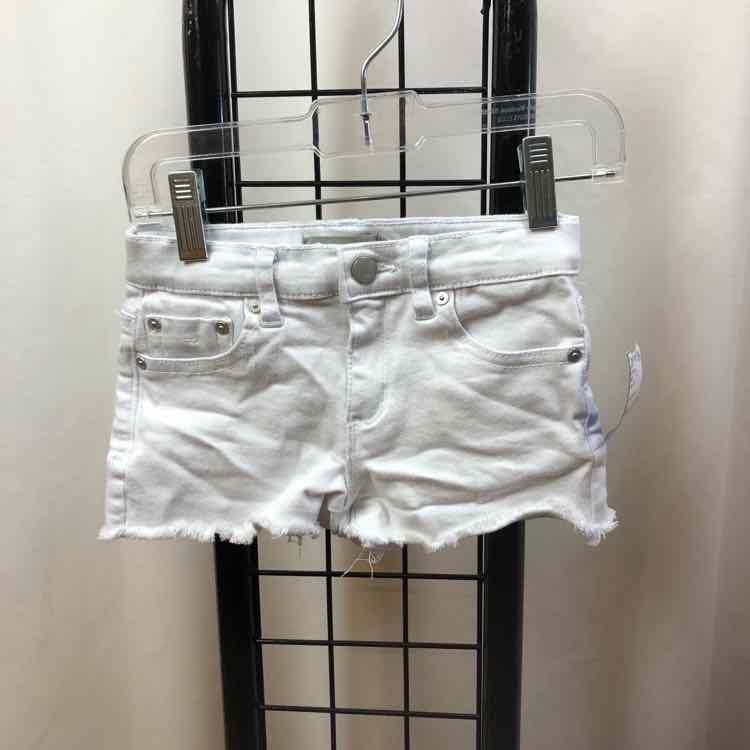 Tractr White Solid Child Size 6 Girl's Shorts