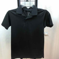 Chaps Black Solid Child Size 10/12 Boy's Shirt
