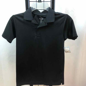 Chaps Black Solid Child Size 10/12 Boy's Shirt