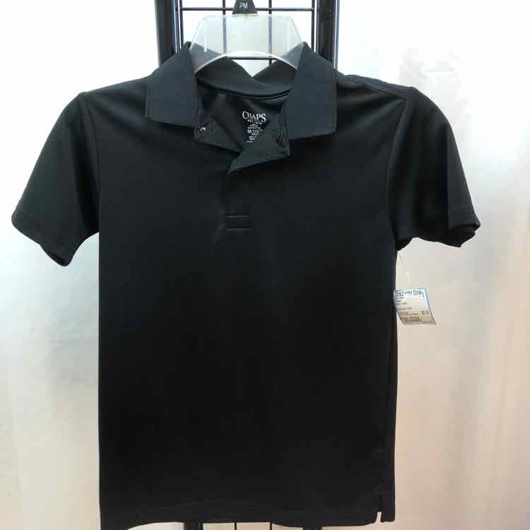 Chaps Black Solid Child Size 10/12 Boy's Shirt